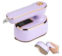AUAUY Ferro da stiro a vapore Mini, 1000 W, pieghevole, portatile, con serbatoio dell'acqua da 100 ml, ferro da stiro a secco e a umido, piccolo ferro da stiro a vapore per casa e in viaggio (viola)
