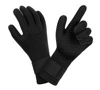 AUAUY Guanti in Neoprene Elastico, 3mm Guanti da Muta Termica, Guanti da Immersione con Polso Elastico e Particelle Antiscivolo, per Immersioni Snorkeling Surf Pagaia Kayak Nuoto (B-S)