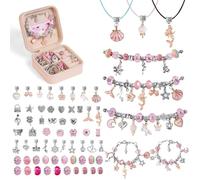 AUAUY Kit Braccialetti Fai Da Te Bambina, Regalo Bambina 5 6 7 8 9 10 Anni, Kit Giochi Crea Braccialetti DIY, Idee Regalo Natale Originali, Crea Braccialetti Bambina, Regalo Compleanno Ragazza