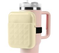 AUAUY Stanley - Borsa per bottiglia d'acqua per Stanley Quencher Adventure, 100 ml, Stanley Iceflow 50 ml, 75 ml, borsa Stanley con tasca con cerniera, accessori da palestra da donna (mucca), Crema in