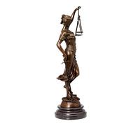 aubaho Scultura in Bronzo Justitia Raffigurante la dea Giustizia Stile Antico - 41cm