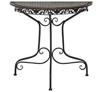 Tavolo da balcone da giardino ferro mobili marrone stile antico semicircolare