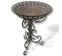 aubaho Vaschetta per gli uccelli vasca per uccelli giardino metallo 68cm stile antico
