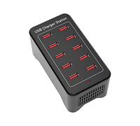 AUBEST Caricatore USB multiporta a 10 Porte 100W Power Carica Rapida Stazione di Ricarica Multifunzionale Home Office