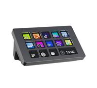 AUBEST Commutatore Video, Controller for streaming live D200 13 tasti LCD for giochi, lavoro d'ufficio, creazione di contenuti Vlog, editing di foto e video