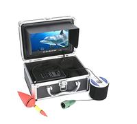 AUBEST Fotocamera da Pesca, 2. 0m / 30m / 50m 100 0TVL Kit videocamera da pesca sott'acqua 6 PCS LED. Luci con monitor a colori pollici,Fotocamera per la pesca subacquea(SYF002M-50M)