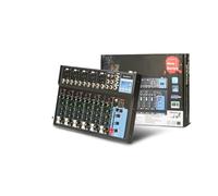 AUBEST Mixer per DJ, 4-7 canali 24 DSP USB Mixer Interfaccia Scheda Console di Mixaggio Portatile Scheda for DJ PC Registrazione(MG07BT)