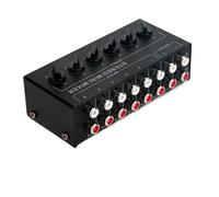 AUBEST Mixer per DJ, Mini Mixer Stereo passivo a 6 canali CX600 Mixer multicanale Professionale for Uso Live e in Studio for Mini Mixer Live