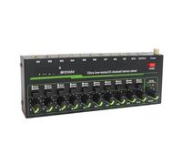 AUBEST Mixer per DJ, Mixer a 10 canali - Mini Mixer Stereo a 10 canali, Basso Rumore for Sub-mixaggio di precisione, Ingresso/Uscita TRS da 1/4" for microfoni