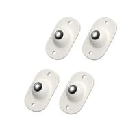 AUBEST Ruote girevoli a Stelo, 4PCS Ruota Universale in Acciaio Inox Autoadesiva Caster Mini Ruote Girevoli Rotazione di 360 Gradi Puleggia for i Cestino(Old Type-White)