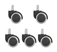AUBEST Ruote girevoli a Stelo, 5 pz 2 Pollice Universale Girevole Ruote Girevoli di Ricambio Sedia da Gioco Sedia da Ufficio Ruote Trolley Rulli Ferramenta for i(5pcs Gray)