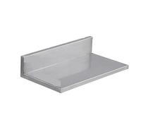 AUBEST Scaffale in acciaio inossidabile, scaffalatura galleggiante a parete con staffe, scaffale resistente for ristorante, bar, casa(8.6x16 in)