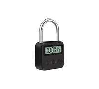 AUBEST Serratura intelligente, Lucchetto Smart Timing Display LCD Serratura elettronica anti-dipendenza ricaricabile tramite USB(Noir)