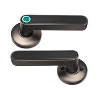 AUBEST Serratura intelligente, Smart Biometric Fingerprint Door Lock Code Telefono App Bluetooth One Time Codice Dynamic Dinamico Sblocca Log della porta in legno(Kit2)