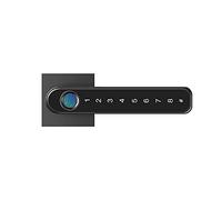 AUBEST Serratura intelligente, Smart Lock App Control Biometric Password for l'impronta della casa blocco delle leva domestiche blocchi di porte elettroniche for la serratura porta(Standard Black)