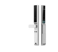 AUBEST Serratura intelligente, Smart Lock con riconoscimento facciale 3D completamente automatico for impronte digitali for porta del cortile in alluminio ponte rotto(Silver,01)