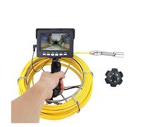 AUBEST Telecamera d'ispezione Telecamera di ispezione del tubo con scheda DVR da 16 GB, endoscopio industriale IP68 10/20/30/50 M for scarico fognario da 22 mm(30m,22MM Camera Head DVR)