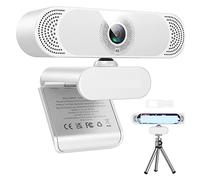 AUBEST Webcam, Webcam 4K for PC Web Cam con microfono con cancellazione del rumore/copertura privacy/fotocamera Web USB for treppiede for ufficio computer