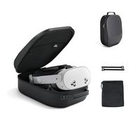 Aubika Custodia rigida per Meta Quest 3S/Oculus Quest 3&2&Pro/Vision Pro/Pico 4, compatibile con accessori per cinturini per cuffie Elite/batteria, adatta per viaggi e archiviazione domestica (nero)