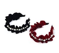 Aublinto Cerchietto vintage da donna, fascia per capelli, per yoga, fascia larga, stile retrò, in tessuto da donna, stile retrò, per donne e ragazze, 2 pezzi