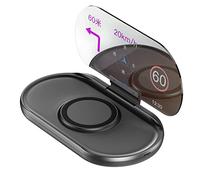 Aublinto Display testa alta per auto, ricarica rapida wireless Aspirazione magnetica Ricarica rapida Display Proiezione Schermo trasparente Ricarica del telefono cellulare Compatibile per Android/IOS