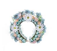 Aublinto Vivace fascia floreale elegante copricapo per la mascherata, per fotografie, ogni occasione, fiore, corona, capelli, ghirlanda di fiori