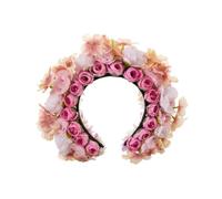 Aublinto Vivace fascia floreale elegante copricapo per la mascherata, per fotografie, ogni occasione, fiore, corona, capelli, ghirlanda di fiori