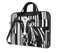 Aubnva Borsa da lavoro da ufficio leggera e versatile con stampa di mucca da latte bianca nera elegante e funzionale borsa per laptop donna uomo, Nero , 13 inch