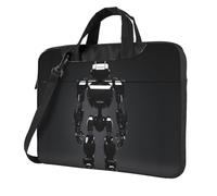 Aubnva Borsa da lavoro da ufficio leggera e versatile con stampa robot nera elegante e funzionale borsa per laptop donna uomo, Nero , 15.6 inch