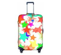 Aubnva Copertura per bagagli da viaggio lavabile con stampa a stelle colorate Protezione personalizzata per il tempo libero di affari, bianco, M
