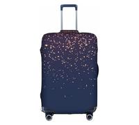 Aubnva Copertura per bagagli da viaggio lavabile con stampa cielo blu navy e stelle, protezione per valigia personalizzata per affari e tempo libero, Bianco, XL