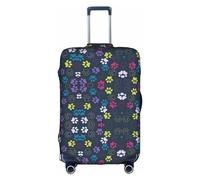 Aubnva Cute Dog Paw Print Lavabile Travel Bagagli Copertura Personalizzata Valigia Protector per Business Leisure, bianco, S