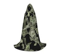 Aubnva Mantello con cappuccio unisex con stampa del segno del dollaro varietà Halloween Cosplay Carnevale comodo abito elegante