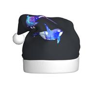 Aubnva Orca Killer Whale Stampa Adulto Unisex Cappello di Natale Cappello di Babbo Natale Cappelli per Feste Festa Costume Decorazione a tema