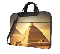 Aubnva Piramide egiziana nel deserto stampa leggera versatile ufficio borsa da lavoro elegante e funzionale borsa per laptop donna uomo, Nero , 13 inch