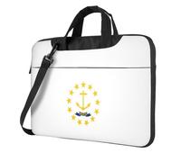 Aubnva Rhode Island Bandiera di Stato Stampa Leggero Versatile Ufficio Borsa da Lavoro Elegante E Funzionale Borsa Per Laptop Donne Uomini, Nero , 14 inch