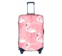Aubnva Summer Flamingo Foglie di Palma Stampa Lavabile Viaggio Bagaglio Copertura Personalizzata Protezione per Affari Tempo Libero, Bianco, M