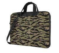 Aubnva Tiger Stripe Camo Print leggero versatile ufficio lavoro borsa elegante e funzionale borsa per laptop donna uomo, Nero , 14 inch