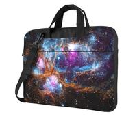 Aubnva Universo Galaxy Spazio Stampa Leggero Versatile Ufficio Lavoro Borsa Elegante E Funzionale Laptop Bag Donne Uomini, Nero , 15.6 inch