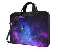 Aubnva Universo Galaxy Star Space Print Leggero Versatile Ufficio Lavoro Bag Elegante e Funzionale Borsa Per Computer Portatile Donne Uomini, Nero , 13 inch