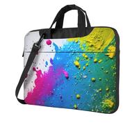 Aubnva Vernice Splatter Sfondo Stampa Leggero Versatile Ufficio Lavoro Borsa Elegante e Funzionale Borsa Per Computer Portatile Donne Uomini, Nero , 15.6 inch