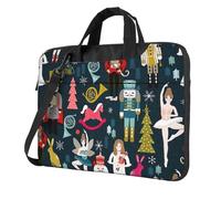 Aubnva Women_S - Borsa da lavoro da ufficio con stampa di danza natalizia con schiaccianoci e balletto, leggera e versatile, elegante e funzionale borsa per computer portatile da, Nero , 13 inch