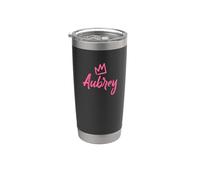 Aubrey la regina/corona rosa e nome per le donne chiamata Aubrey Bicchiere termico in acciaio inox doppia parete