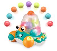 AUBY Gioco Interattivo per Bambini 1 Anno, Granchio Lancia Palline Educativo, 3 Modalità Gioco Apprendimento e Quiz, Gioco Educativo con Luci e Suoni, Numeri e Conteggio, 12 Mesi+