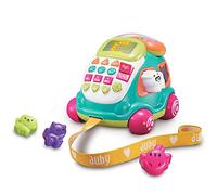 Auby MULTIATTIVITA Telefono a Forma di Auto con +60 Canzoni Suoni e Parole per Primi Imparazioni in Francese-Regalo e Giocattolo Bambino 9 Mesi e +, Multicolore, FR461578