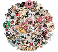 AUCEKO Set di 100 adesivi per carlino, impermeabili, in vinile, per laptop, bambini, auto, moto, skateboard, bagagli, valigie, computer, graffiti Decal