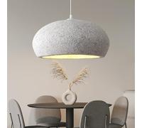 AUCF Lampada A Sospensione In Stile Giapponese Wabi-Sabi. Lampada A Sospensione Moderna E Semplice Con Motivo Marmorizzato. Lampadario Con Paralume In Resina E27 Ideale Per Ristoranti(Grey stone)