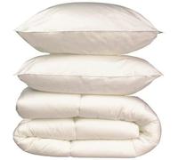 aucune - Pack Linge De Lit Microfibre - 1 Couette Chaude 200x200 Cm + 2 Oreillers 60x60 Cm Blanc