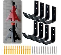 Aucuqu Confezione da 8 supporti per martinetti da parete, gancio in acciaio inox resistente, adatto per jack da 2, 3, 5 e 6 tonnellate