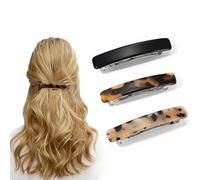 Aucuu 3 Forcine per Capelli, 7,5 cm Forcine per Capelli Francesi da Donna, design piatto, ideali per la guida, lo yoga, il fitness